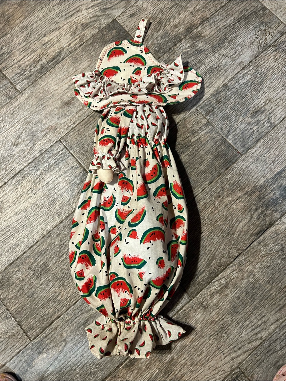 Watermelon Print Sun Bonnet Sue Walmart sack Holder
